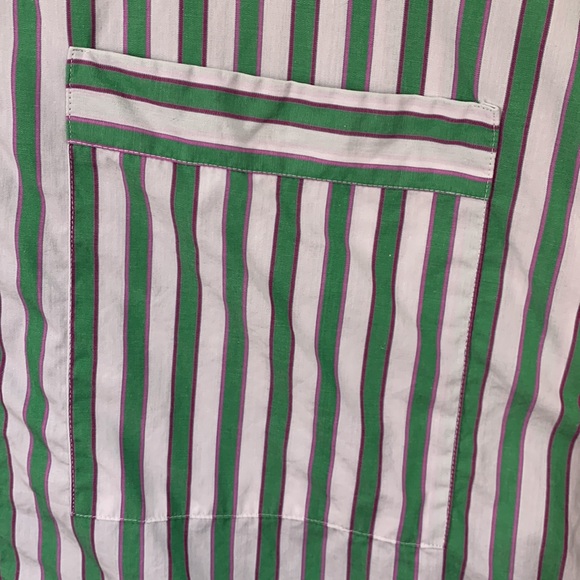 Vintage Striped Short Sleeve Shirt By Paolo da Barberino Men's Large - Picture 4 of 12